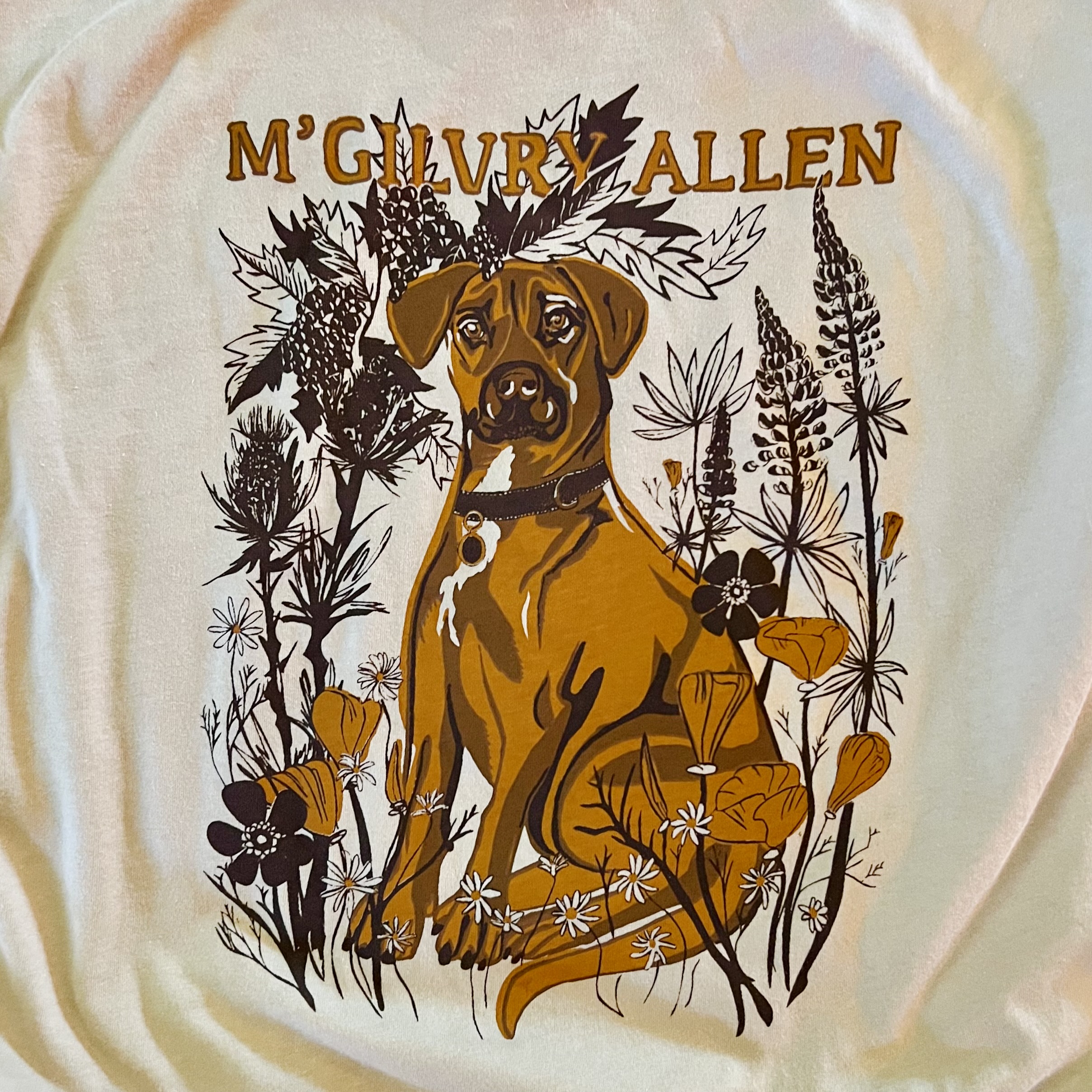 Hand-printed Rosie tee